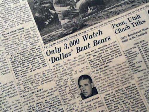 Original Texans: 1952 Dallas Texans - Dawgs By Nature